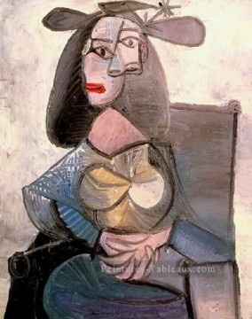 Cubisme œuvres - Femme dans un fauteuil 1948 Cubisme